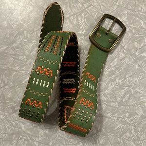 Linea Pelle - Hand Made Genuine Leather, Embroidered & Embellished Belt